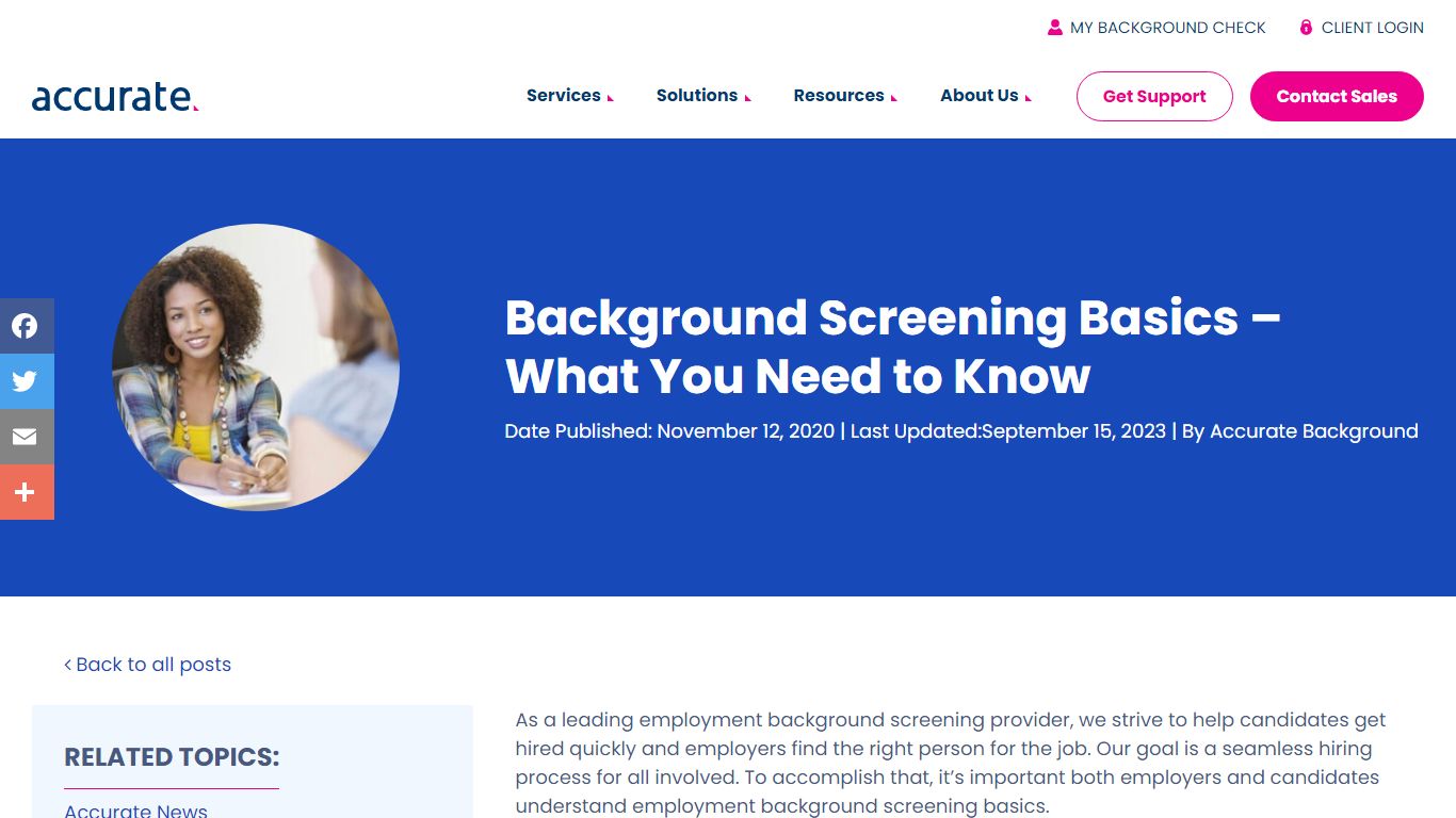 Background Screening Basics – What You Need to Know - Accurate